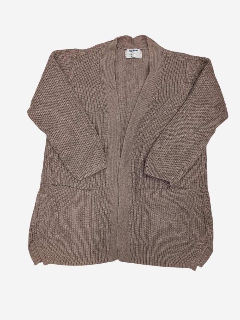 Old Navy Brown Ribbed Open-Front Cardigan Sweater - Women's